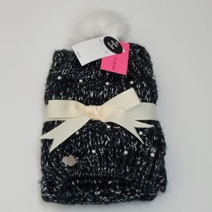 Betsey Johnson Bundle hat and scarf New